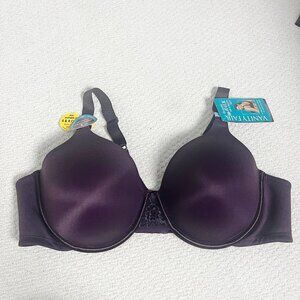 NWT Vanity Fair Plum Beauty Back Wired Bra 44C